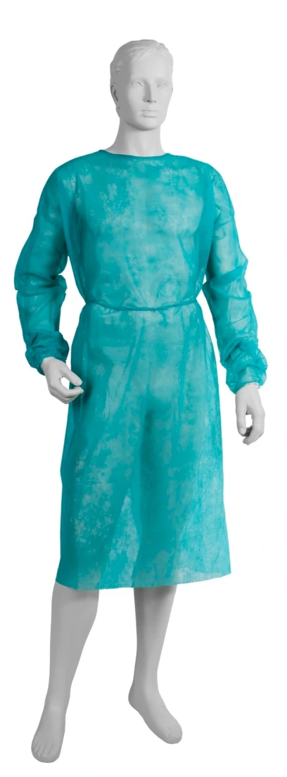 Plášť návštevnícky s gumičkou zelený